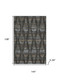9' X 12' Coffee And Gray Striped Washable Area Rug With UV Protection