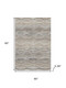 5' X 8' Beige And Ivory Abstract Geometric Washable Area Rug With UV Protection