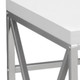 47" White and Silver Computer Desk