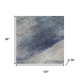 8' X 10' Blue And Ivory Abstract Washable Area Rug With UV Protection