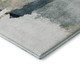 5' X 8' Green And Ivory Abstract Washable Area Rug With UV Protection