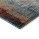 3' X 5' Teal And Mauve Abstract Washable Area Rug With UV Protection
