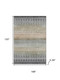 10' X 14' Gray And Charcoal Geometric Washable Area Rug With UV Protection