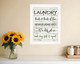 Laundry 1 White Framed Print Bathroom Wall Art