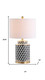 25" Gold Novelty Table Lamp With Globe Shade