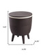 15" Plastic Outdoor Footstool Ottoman