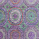 10' X 14' Purple And Lime Green Geometric Washable Area Rug With UV Protection