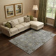 8' X 10' Pewter And Taupe Oriental Washable Area Rug With UV Protection