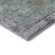 9' X 12' Mint Green And Peach Oriental Washable Area Rug With UV Protection
