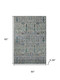 5' X 8' Brown And Teal Floral Vines Washable Area Rug With UV Protection