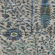10' X 14' Brown And Teal Floral Vines Washable Area Rug With UV Protection