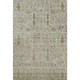 5' X 8' Linen And Gold Floral Vines Washable Area Rug With UV Protection