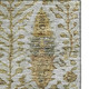 8' X 10' Linen And Gold Floral Vines Washable Area Rug With UV Protection