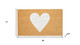 17" X 29" Brown And White Heart Outdoor Coir Door Mat