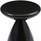 18" Black Steel Cinched High Waist Round Pedestal End Table