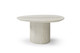 17" Beige Marble Oval Pedestal End Table