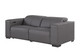 Two Piece Dark Gray Genuine Leather Five Person Seating Set