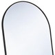 59" Black Aluminum Arch Freestanding And Wall Mounted Framed Full Length Mirror