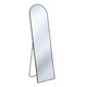64" Black Aluminum Arch Freestanding And Wall Mounted Framed Full Length Mirror