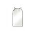 47" Black Aluminum Arch Over the Door Framed Accent Mirror