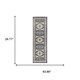7' Blue And Rust Oriental Runner Rug