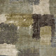 7' Green And Brown Abstract Runner Rug