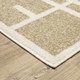7' Beige And Ivory Geometric Runner Rug