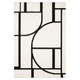 8' X 10' Ivory And Black Geometric Area Rug