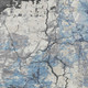 10' X 14' Denim Blue And Blue Abstract Washable Indoor Outdoor Area Rug