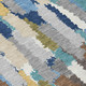 3' X 5' Navy Blue And Denim Blue Striped Washable Indoor Outdoor Area Rug