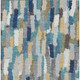 10' X 14' Teal Blue And Navy Blue Striped Washable Indoor Outdoor Area Rug