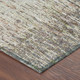 10' X 14' Gray And Beige Striped Washable Indoor Outdoor Area Rug