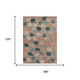 10' X 14' Copper And Salmon Floral Washable Indoor Outdoor Area Rug