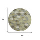 8' Fern Green And Green Round Floral Washable Indoor Outdoor Area Rug
