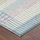 10' X 14' Sky Blue And Lavender Geometric Washable Indoor Outdoor Area Rug