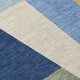 8' X 10' Navy Blue And Blue Geometric Washable Indoor Outdoor Area Rug