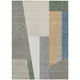 3' X 5' Taupe And Olive Green Geometric Washable Indoor Outdoor Area Rug