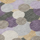 8' Plum And Lavender Round Geometric Washable Indoor Outdoor Area Rug