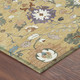 3' X 5' Gold And Copper Floral Medallion Washable Indoor Outdoor Area Rug