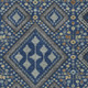 9' X 12' Navy Blue And Ivory Medallion Washable Indoor Outdoor Area Rug