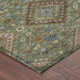 5' X 8' Olive Green And Chocolate Medallion Washable Indoor Outdoor Area Rug