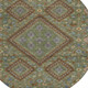8' Olive Green And Chocolate Round Medallion Washable Indoor Outdoor Area Rug