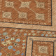 5' X 8' Orange And Copper Medallion Washable Indoor Outdoor Area Rug