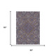 5' X 8' Plum And Eggplant Medallion Washable Indoor Outdoor Area Rug