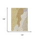 9' X 12' Gold And Wheat Abstract Washable Indoor Outdoor Area Rug