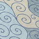10' X 14' Sky Blue And Denim Blue Abstract Washable Indoor Outdoor Area Rug