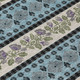 8' X 10' Aqua And Charcoal Striped Washable Indoor Outdoor Area Rug