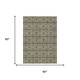 5' X 8' Green And Sage Geometric Washable Indoor Outdoor Area Rug