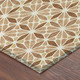 8' X 10' Copper And Gold Geometric Washable Indoor Outdoor Area Rug