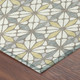 5' X 8' Ivory And Wheat Geometric Washable Indoor Outdoor Area Rug
